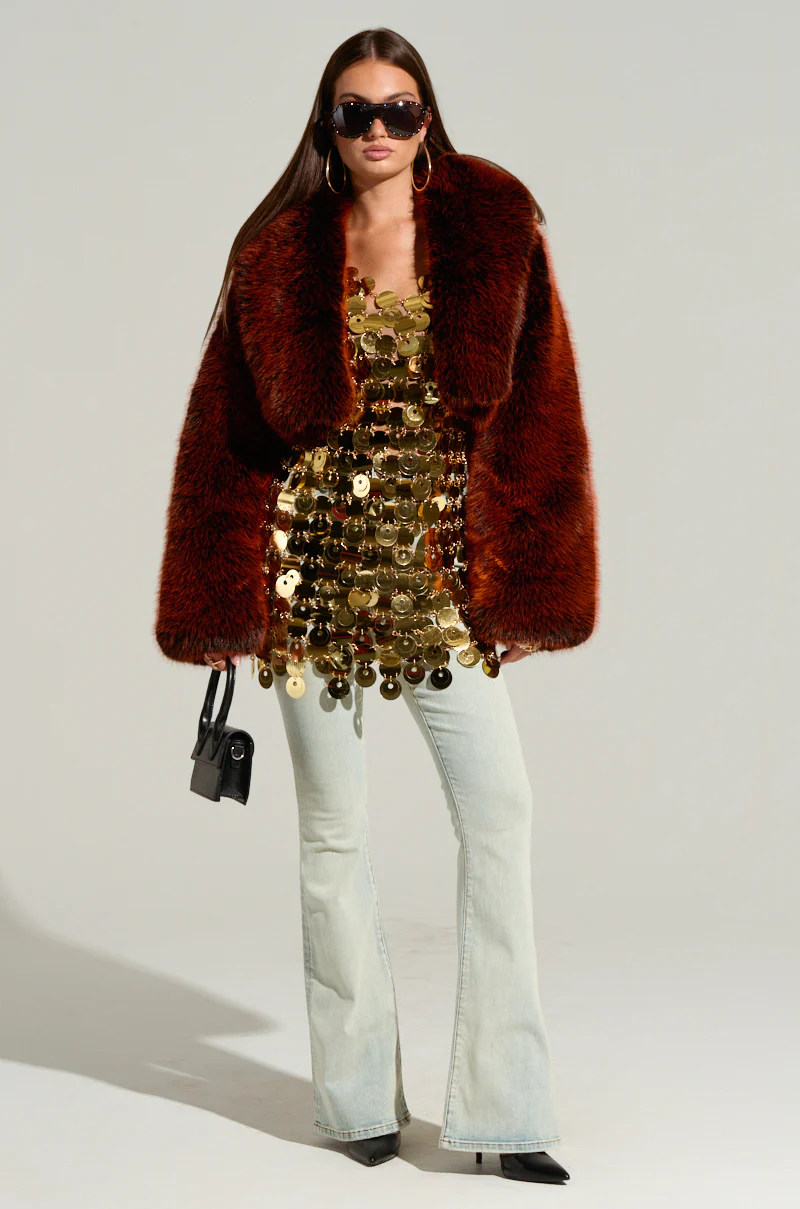ALTER EGO FAUX FUR COAT - Image 10