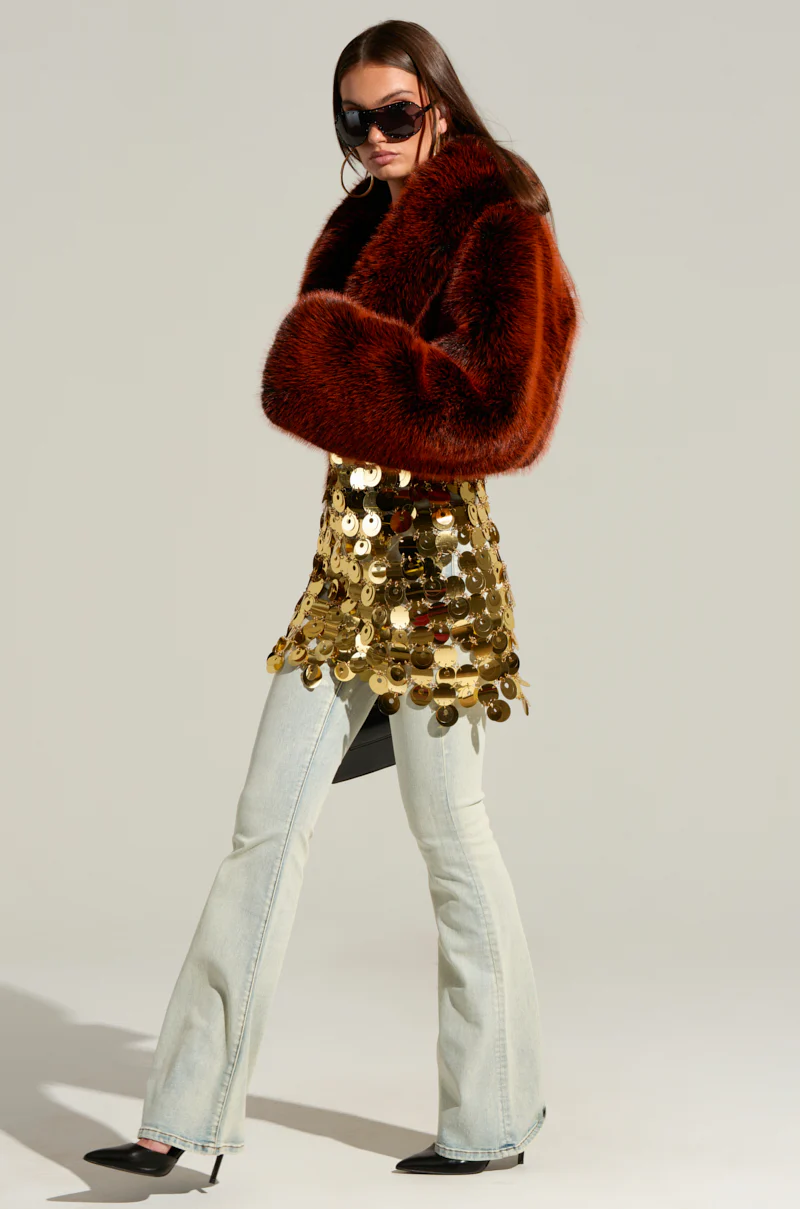 ALTER EGO FAUX FUR COAT - Image 4