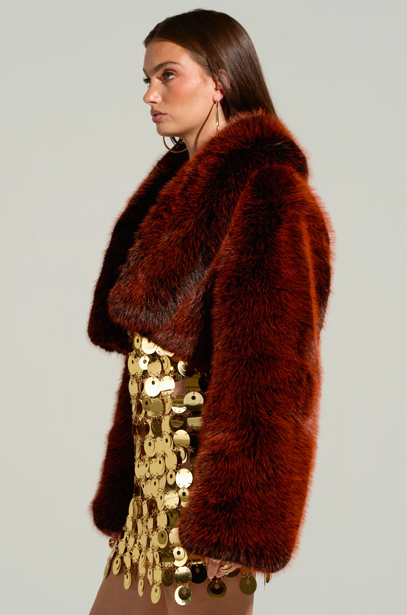 ALTER EGO FAUX FUR COAT - Image 7