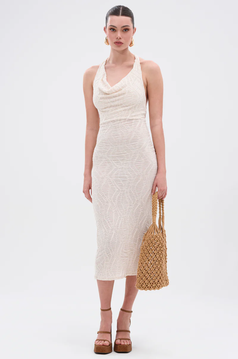 ALWAYS BEST DRESSED MIDI DRESS IN IVORY - Image 2