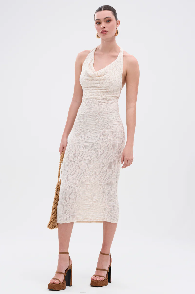 ALWAYS BEST DRESSED MIDI DRESS IN IVORY - Image 3