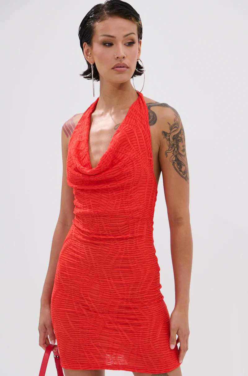 ALWAYS BEST DRESSED MINI DRESS IN RED - Image 2