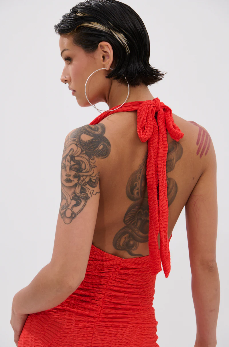ALWAYS BEST DRESSED MINI DRESS IN RED - Image 7