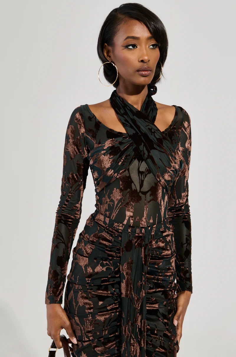 ALWAYS IN THE MOOD BODYSUIT IN BROWN