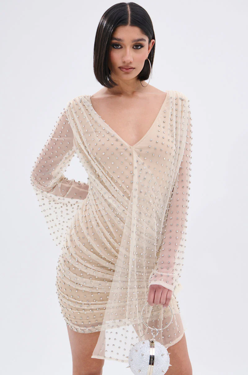 ALYSSA RHINESTONE MINI DRESS - Image 4