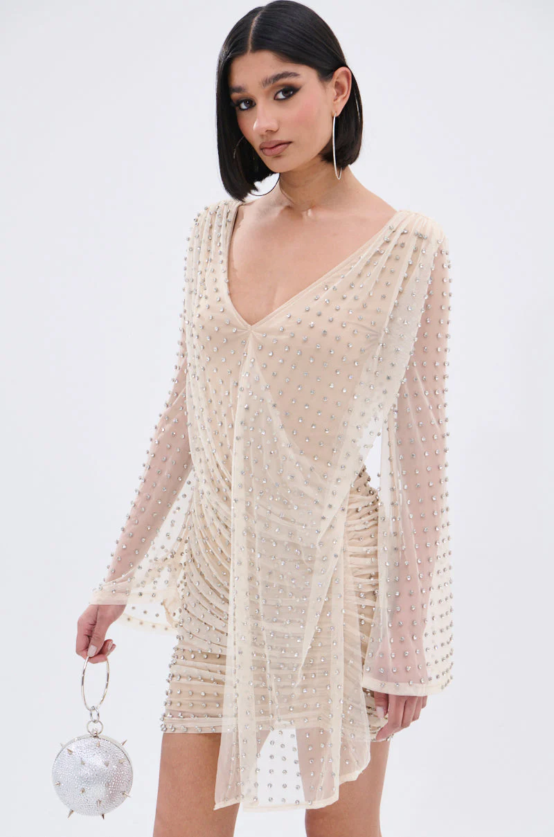 ALYSSA RHINESTONE MINI DRESS - Image 5