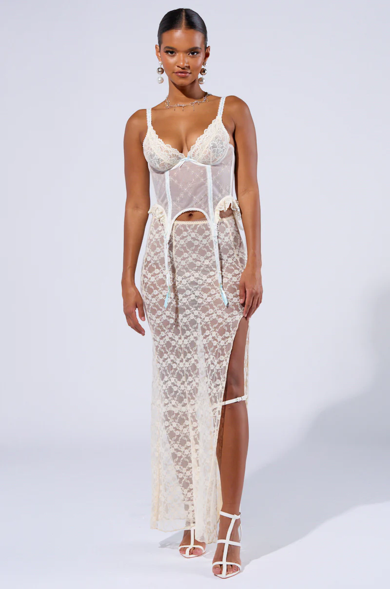 AMELIA SLEEVELESS MESH CORSET IN WHITE - Image 5