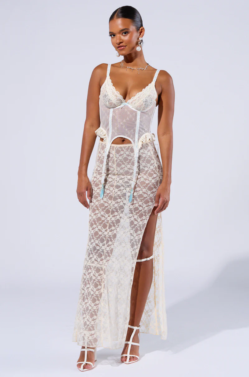 AMELIA SLEEVELESS MESH CORSET IN WHITE - Image 6