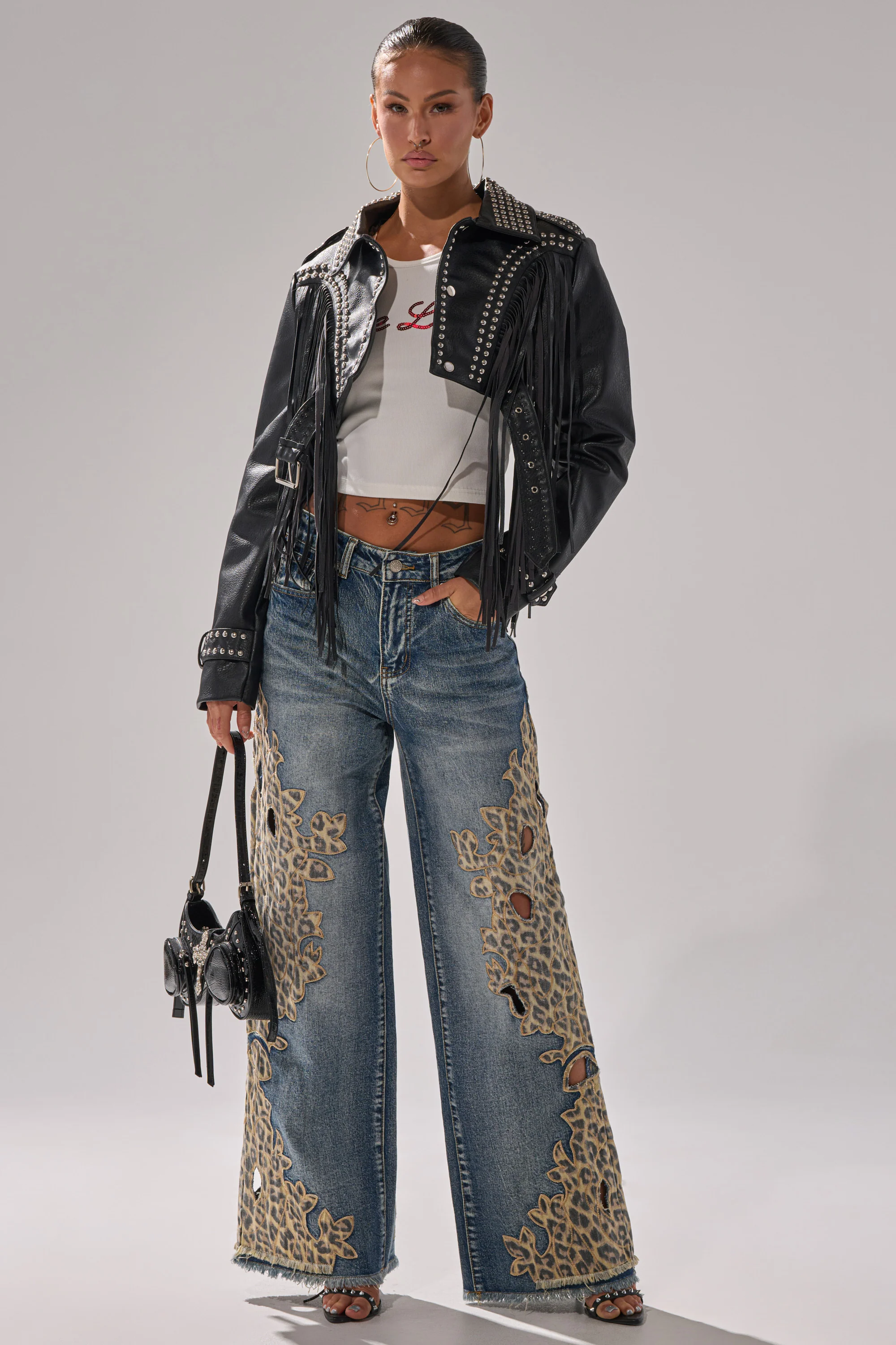 AMIGAS CHEETAH PRINT WIDE LEG PANT - Image 7