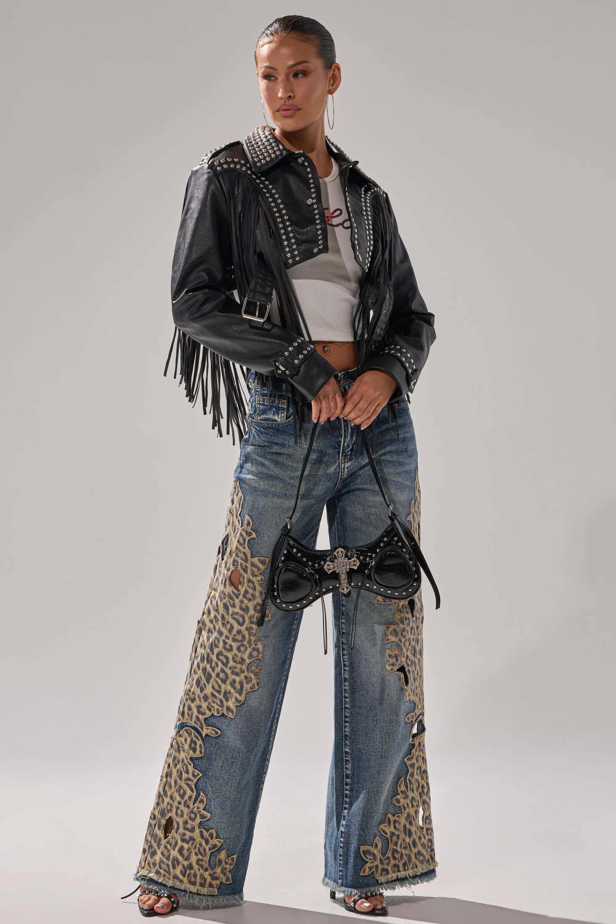 AMIGAS CHEETAH PRINT WIDE LEG PANT - Image 8