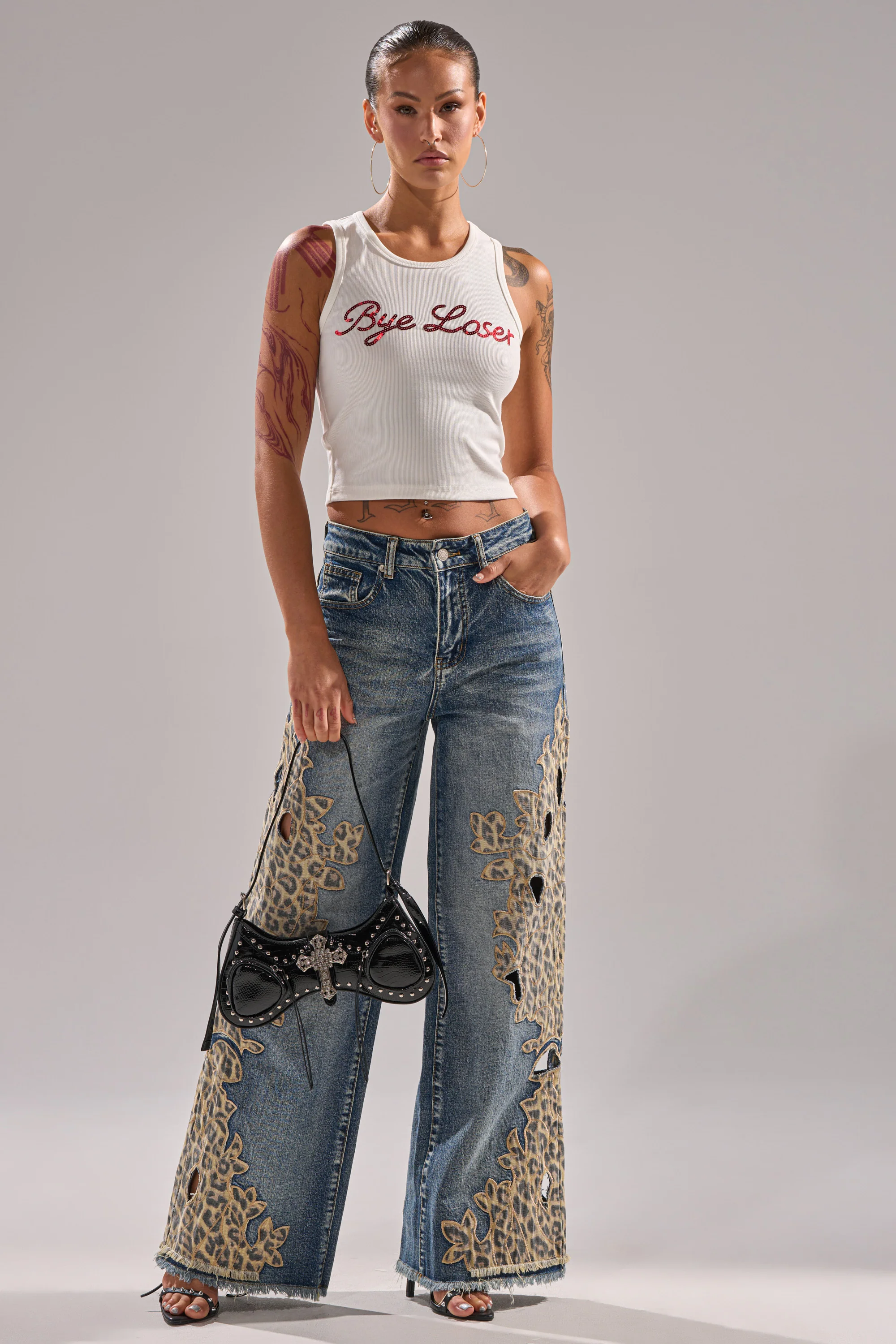 AMIGAS CHEETAH PRINT WIDE LEG PANT - Image 9