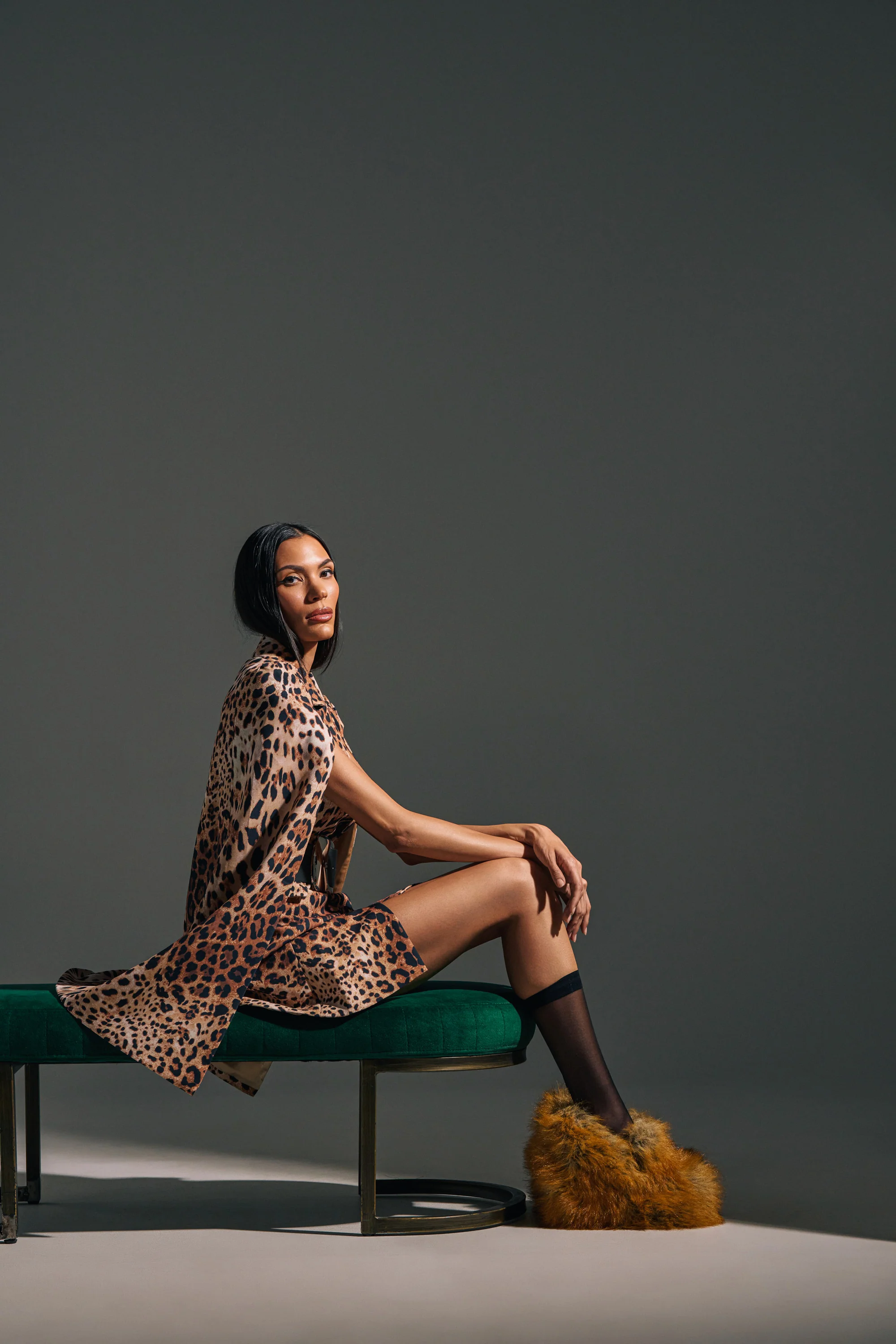 AMINAH LEOPARD PRINT BLAZER DRESS - Image 3