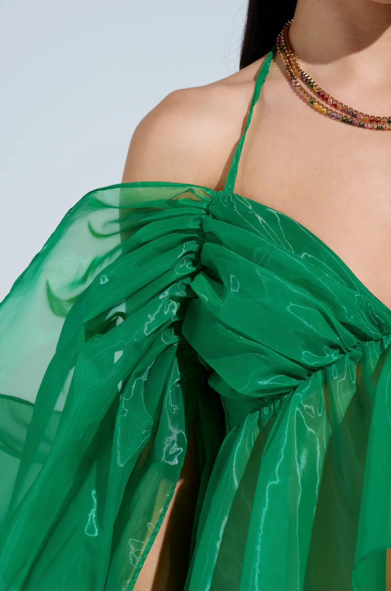 AN ELEGANT EVENING ORGANZA BLOUSE - Image 7