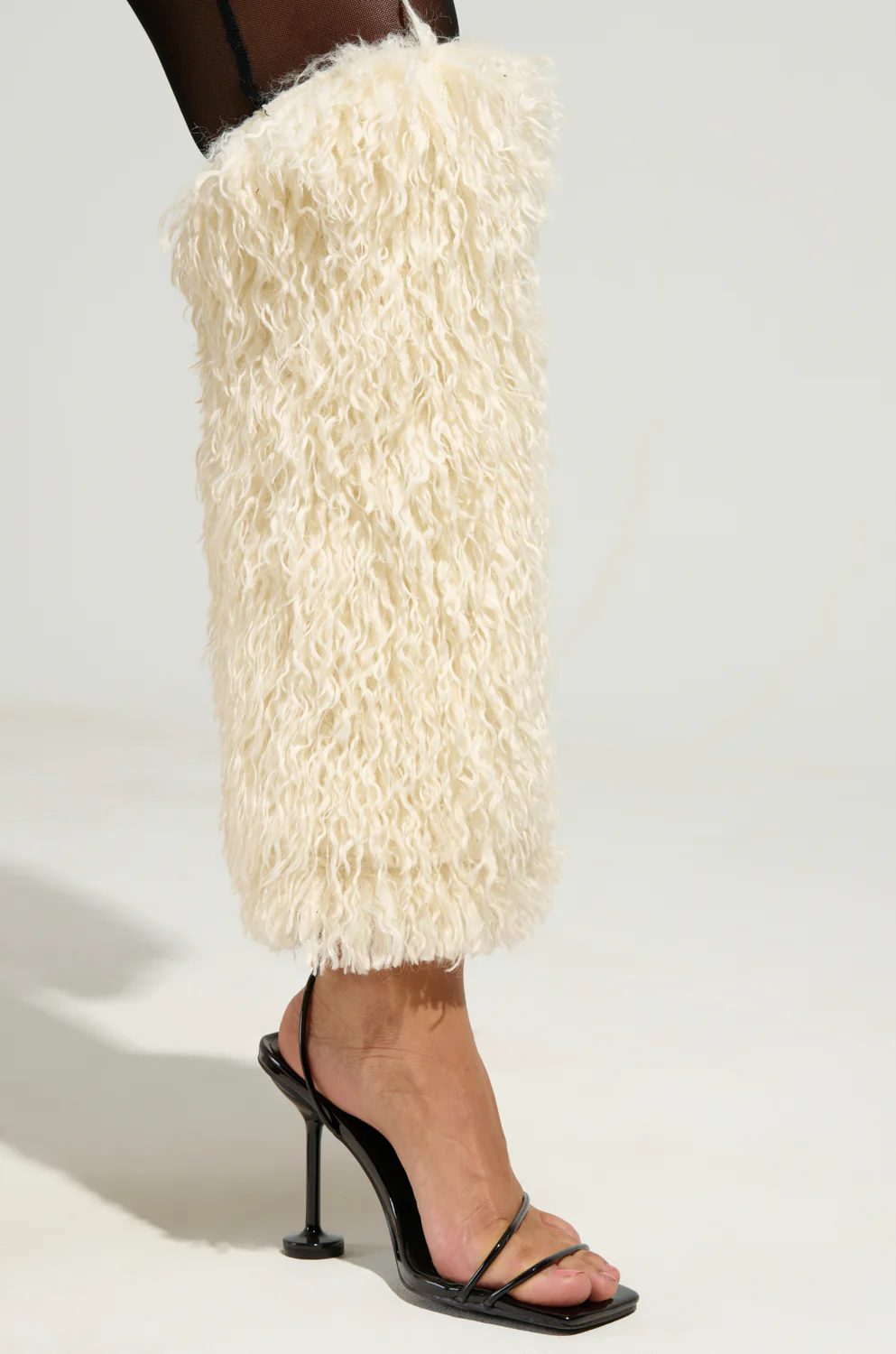 ANNIKA MESH AND FUR JUMPSUIT - Image 8