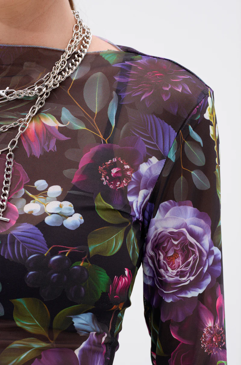 ANOTHER ROSE LONG SLEEVE MESH TOP - Image 8