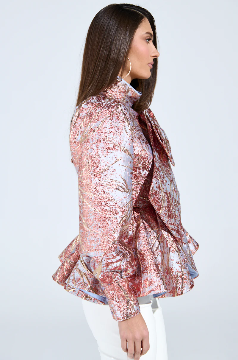 ANTIQUE BROCADE BOW TOP - Image 3