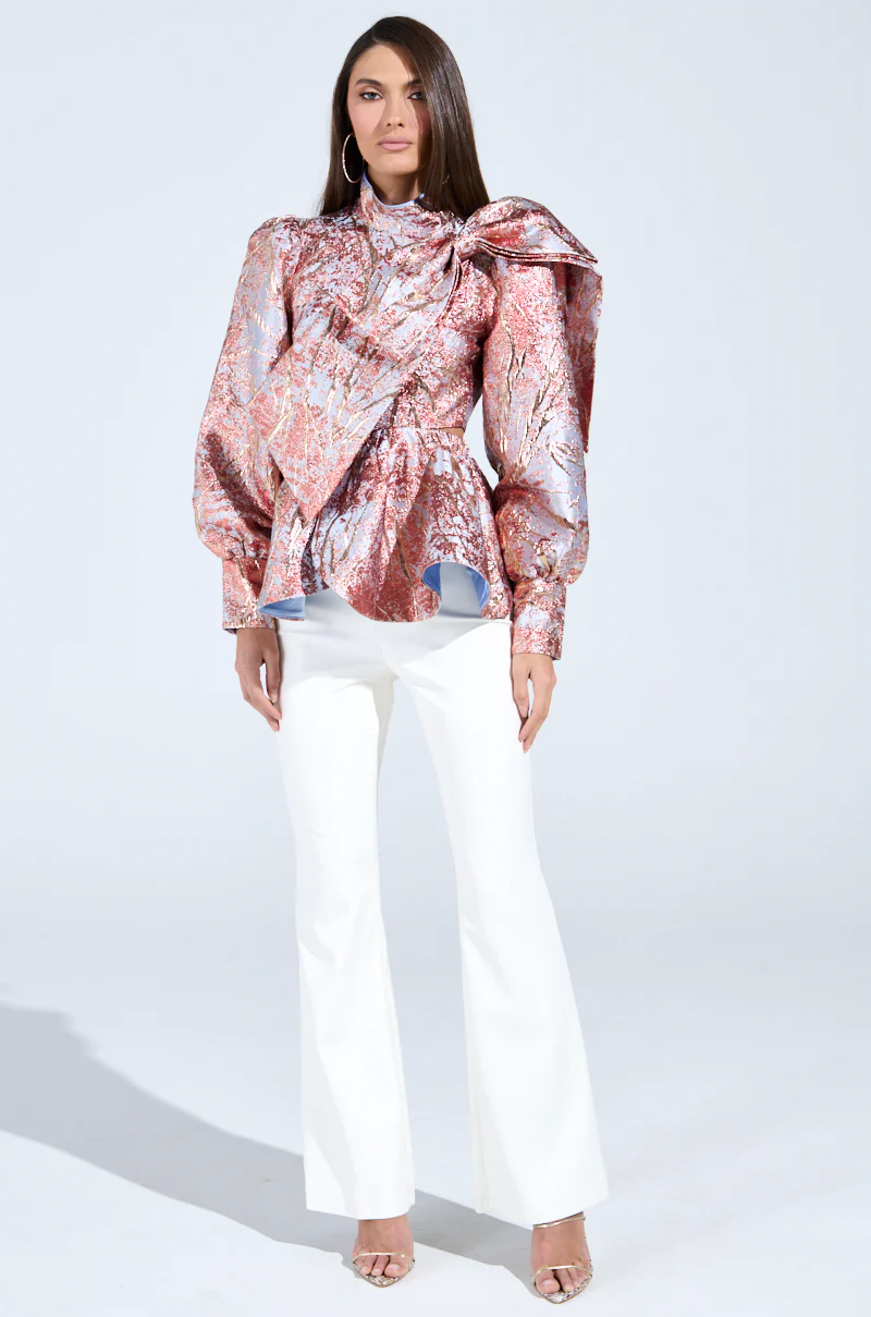 ANTIQUE BROCADE BOW TOP - Image 6