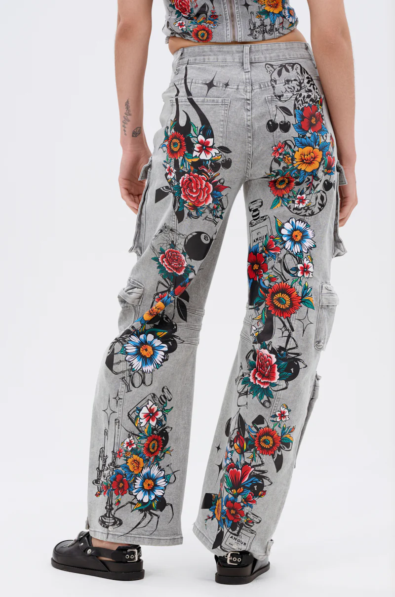 ARBOREAL DENIM CARGO PANTS - Image 5
