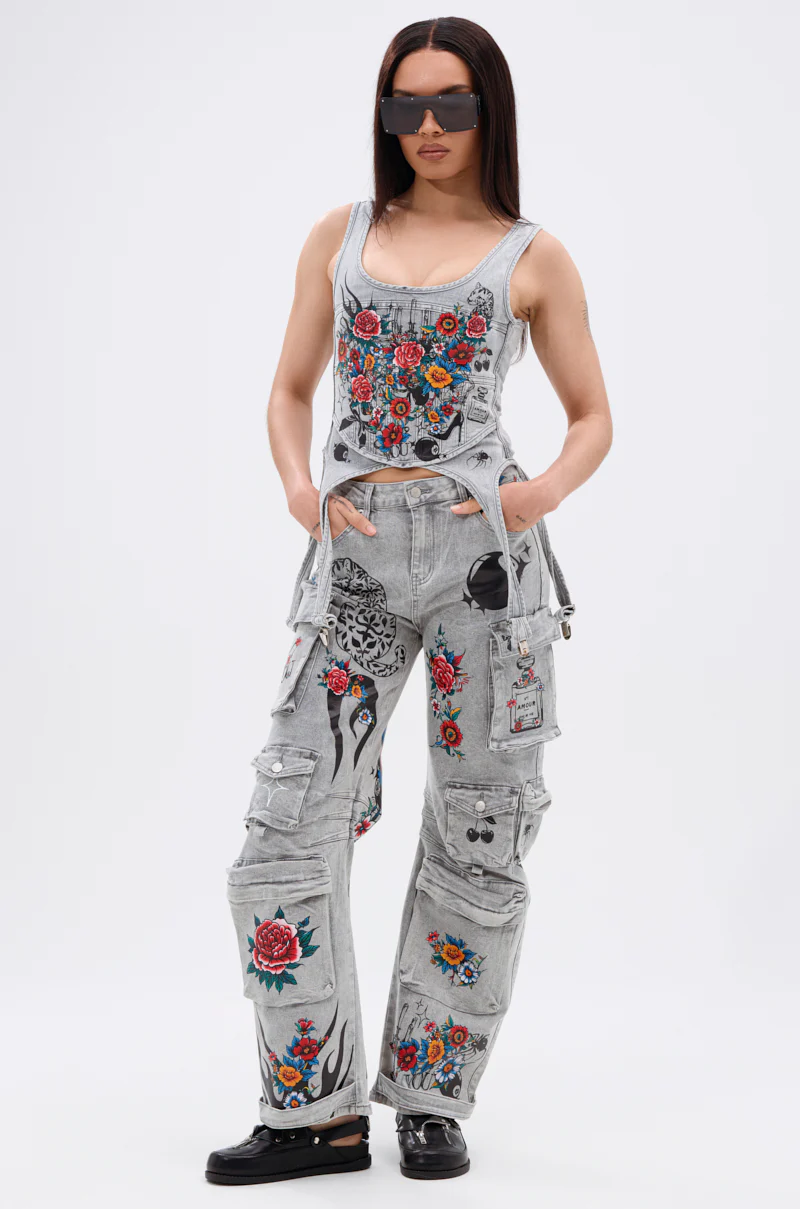 ARBOREAL DENIM CORSET TOP - Image 6