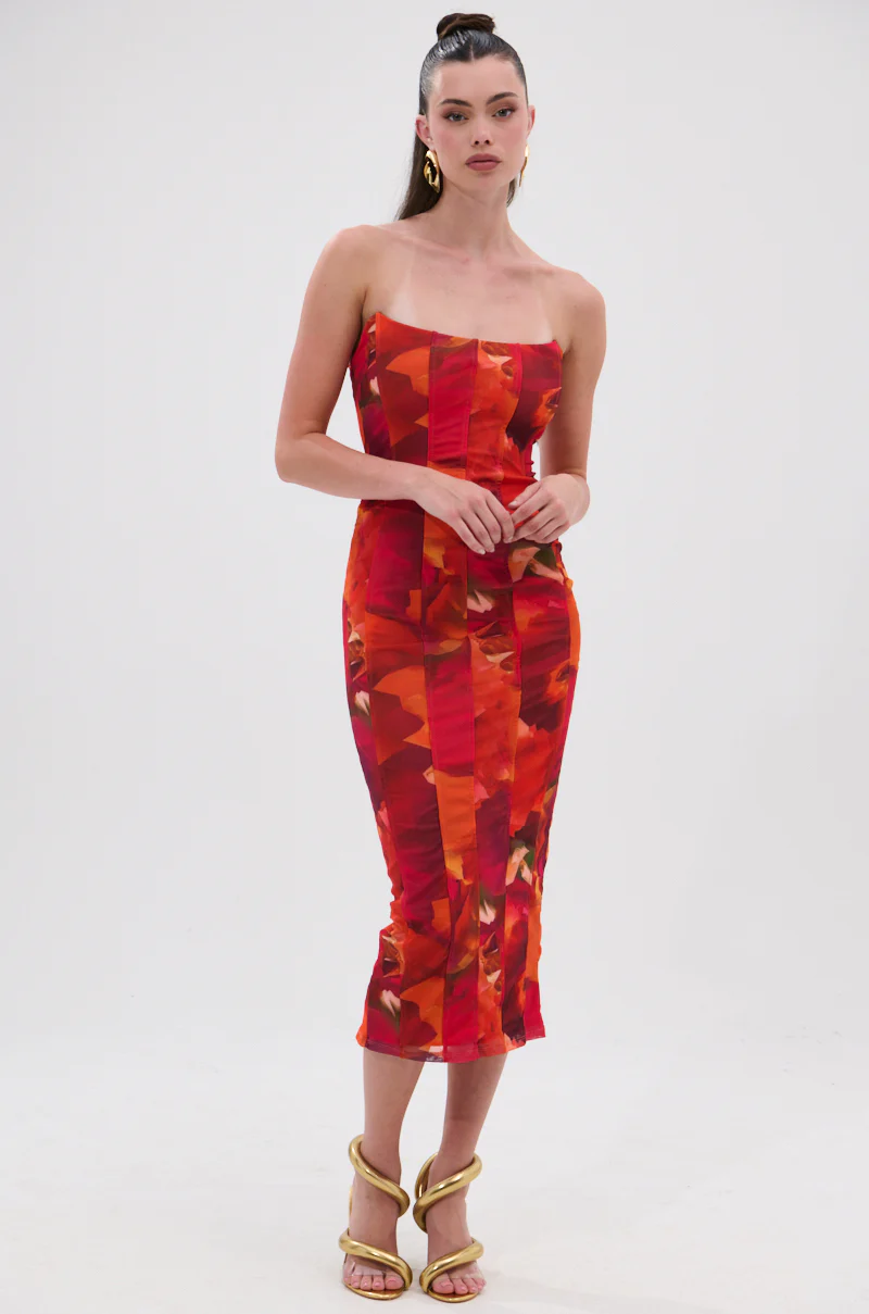 ARCHETYPE PRINTED MIDI DRESS - Image 3