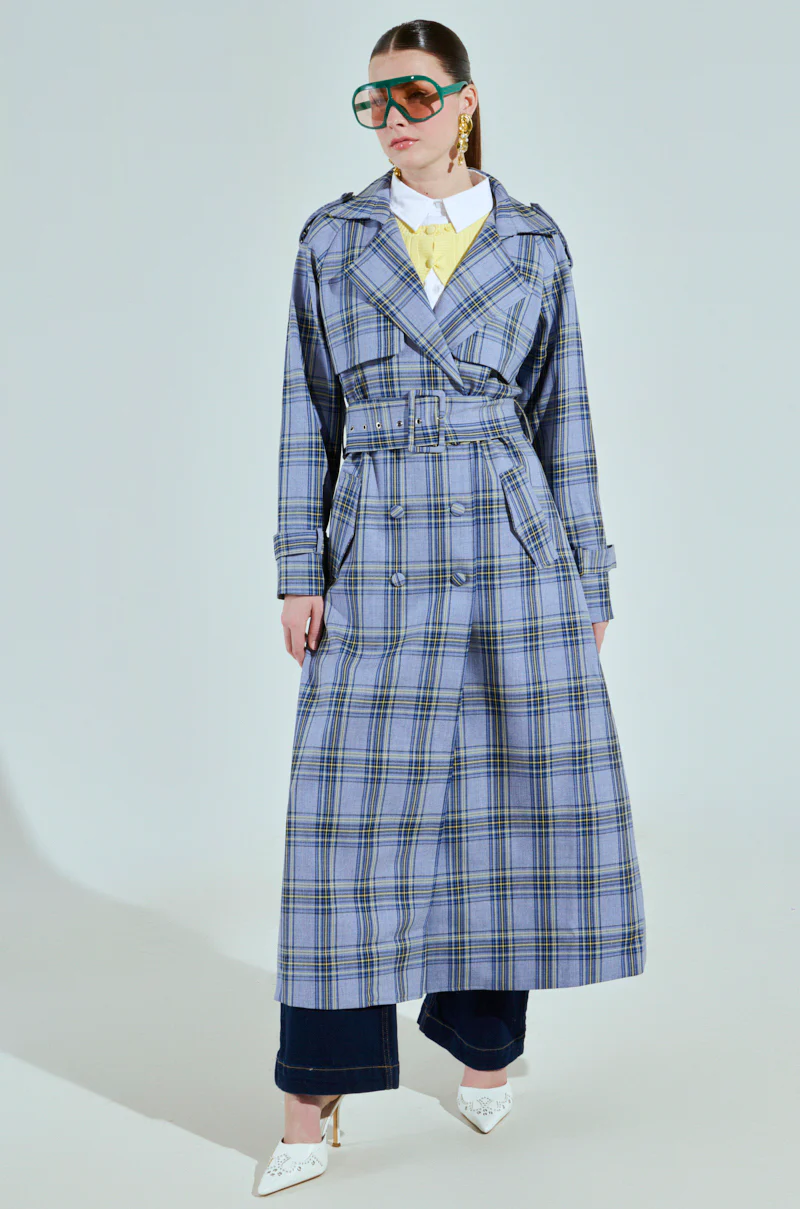 ARLETTE PLAID TRENCH - Image 2