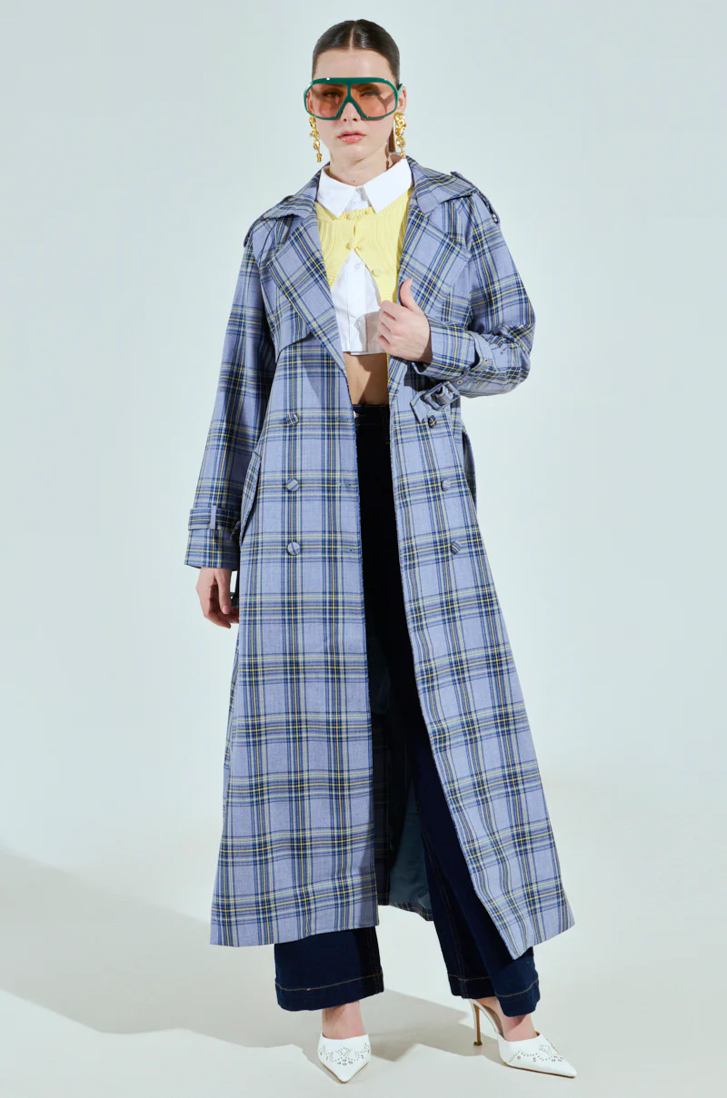 ARLETTE PLAID TRENCH - Image 3