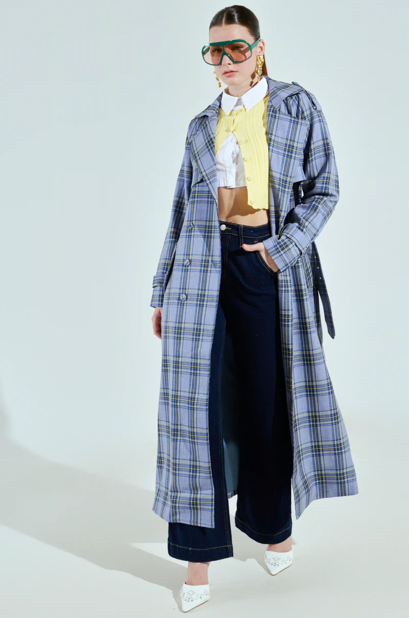 ARLETTE PLAID TRENCH - Image 4