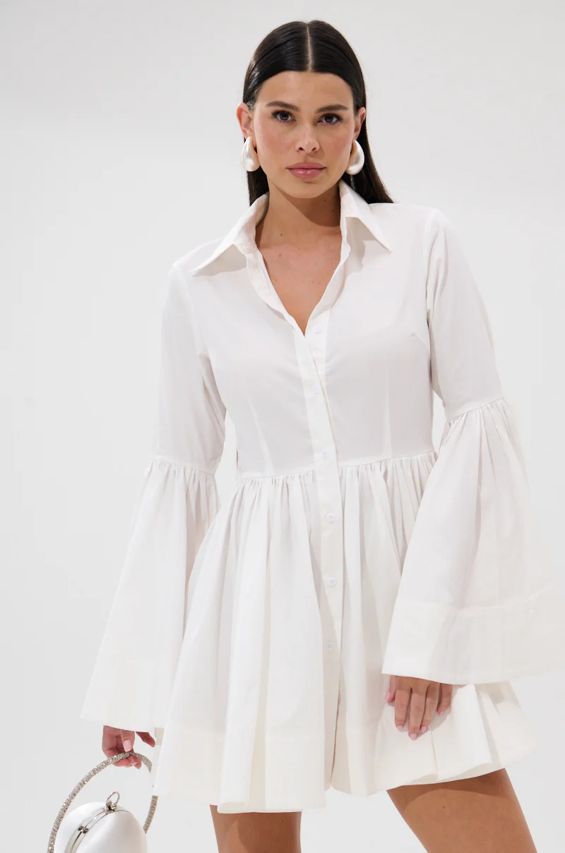 AROUND THE WORLD POPLIN MINI DRESS - Image 4