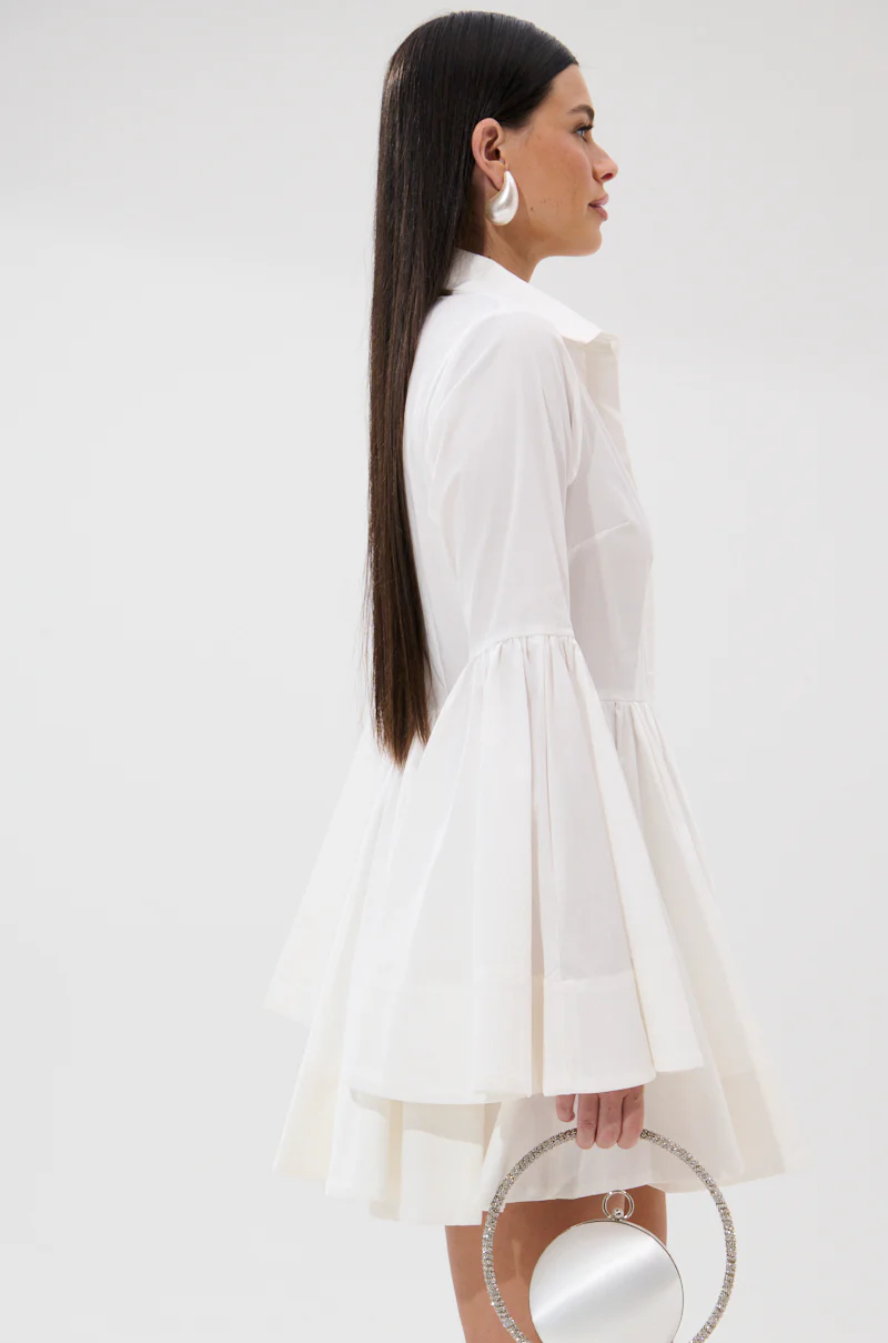AROUND THE WORLD POPLIN MINI DRESS - Image 5