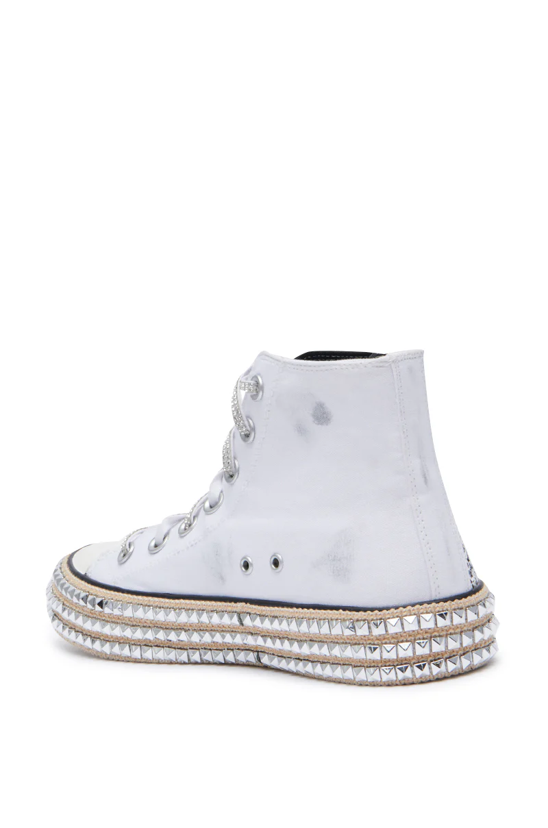 ASH BLACK WHITE EMBELLISHED SNEAKER - Image 7