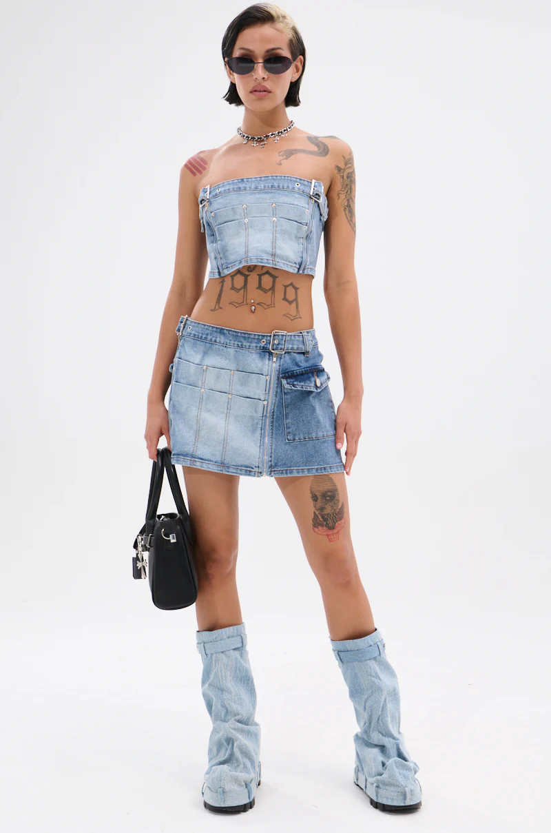 ASHLIN MINI DENIM SKIRT - Image 5