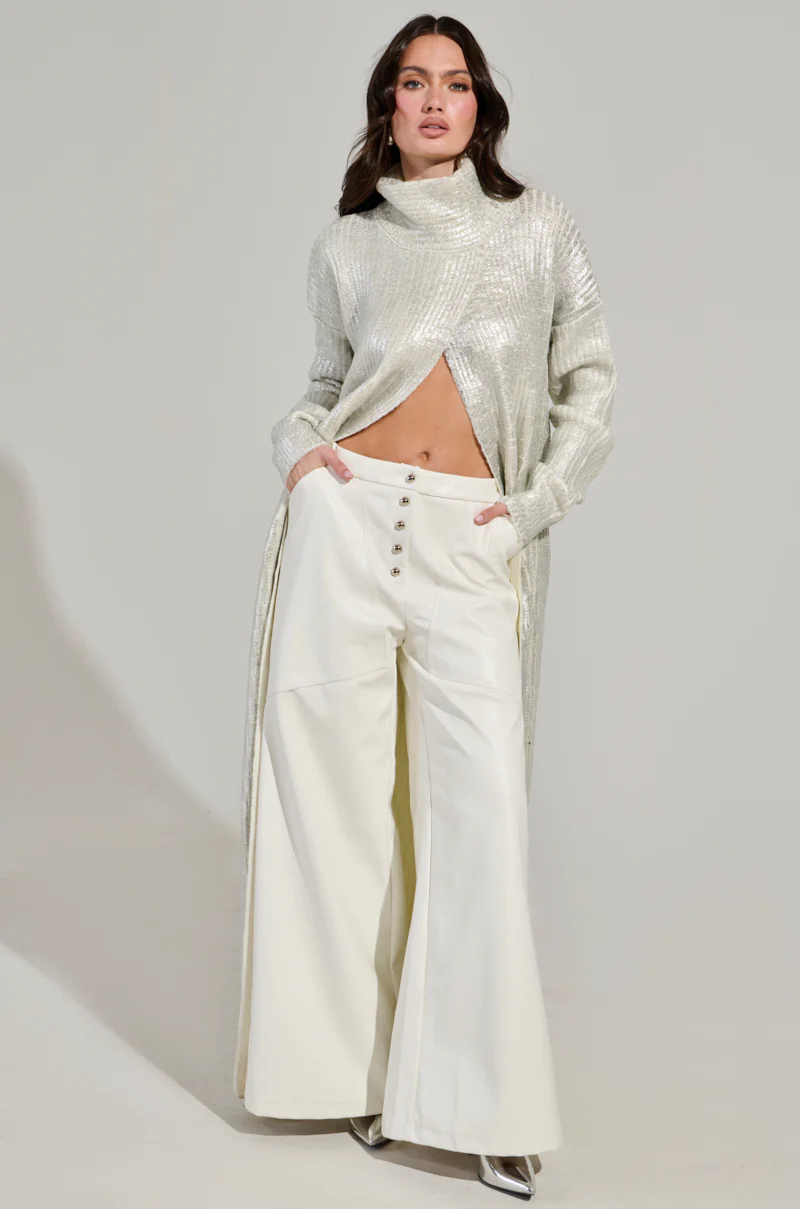 ASHLYN FAUX LEATHER PANT IN WHITE - Image 7