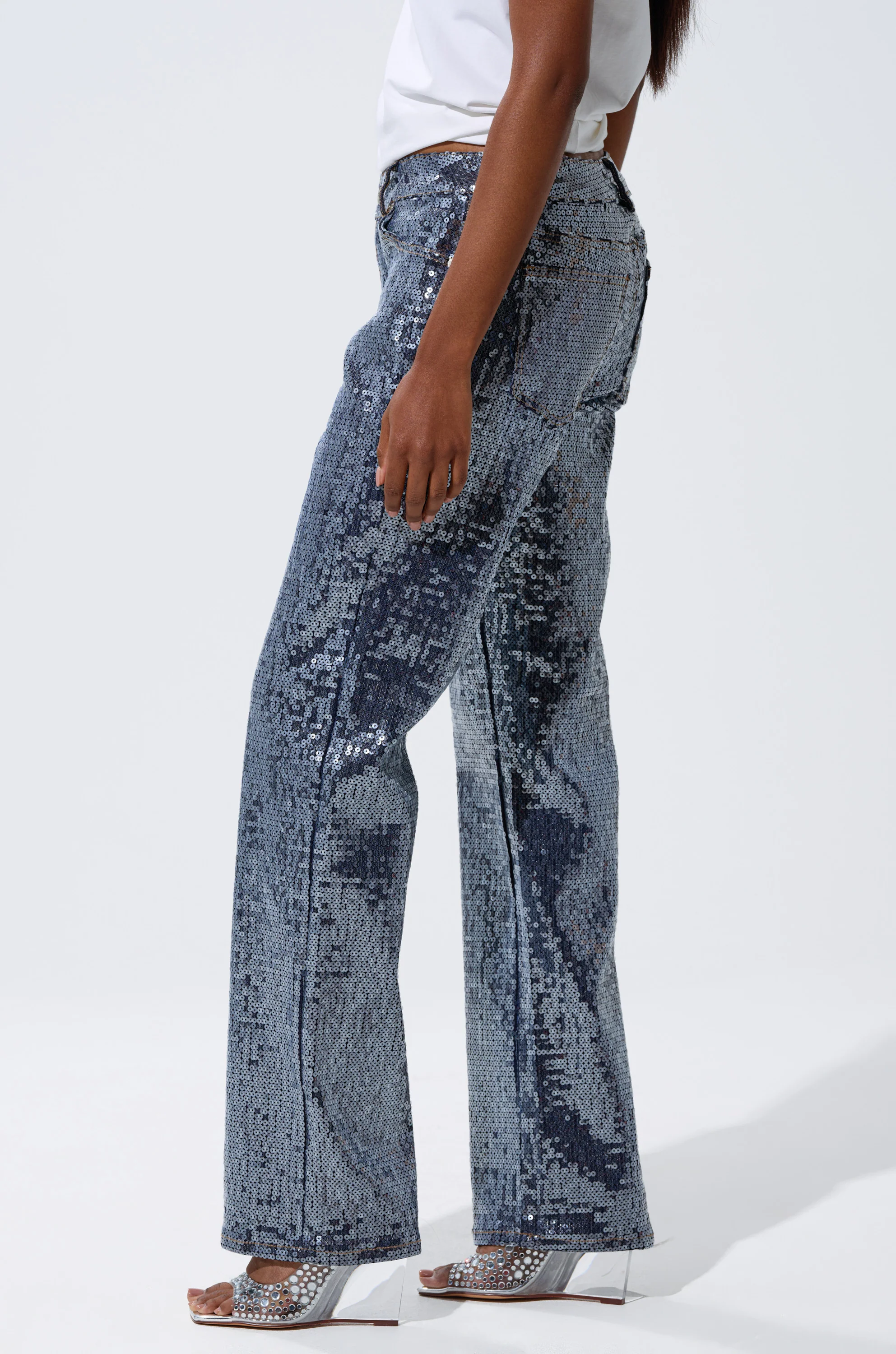 ASHTON SEQUIN DENIM PANT - Image 6