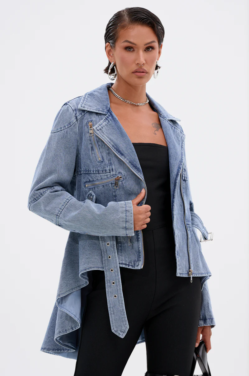ASTRO HIGH LOW DENIM JACKET - Image 2