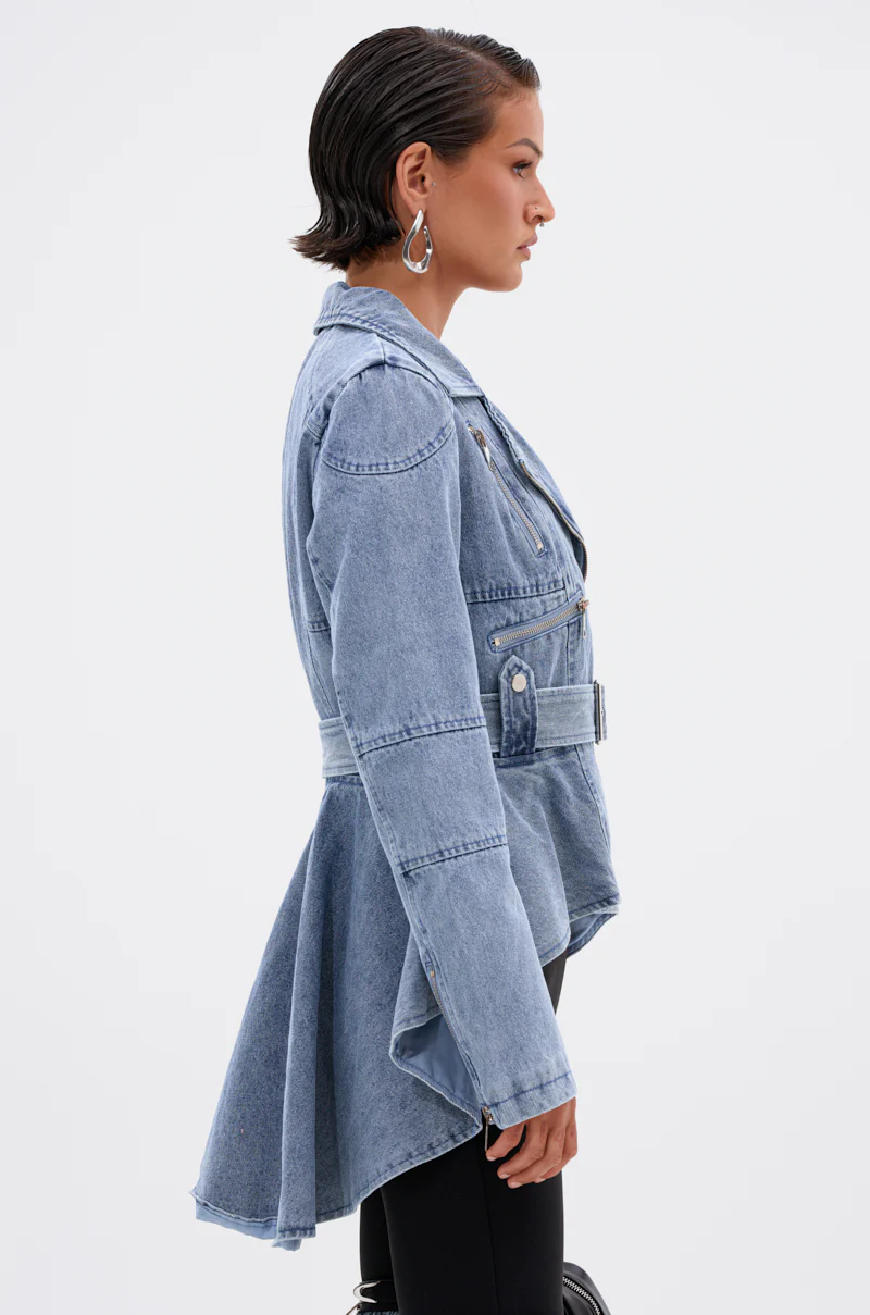 ASTRO HIGH LOW DENIM JACKET - Image 6