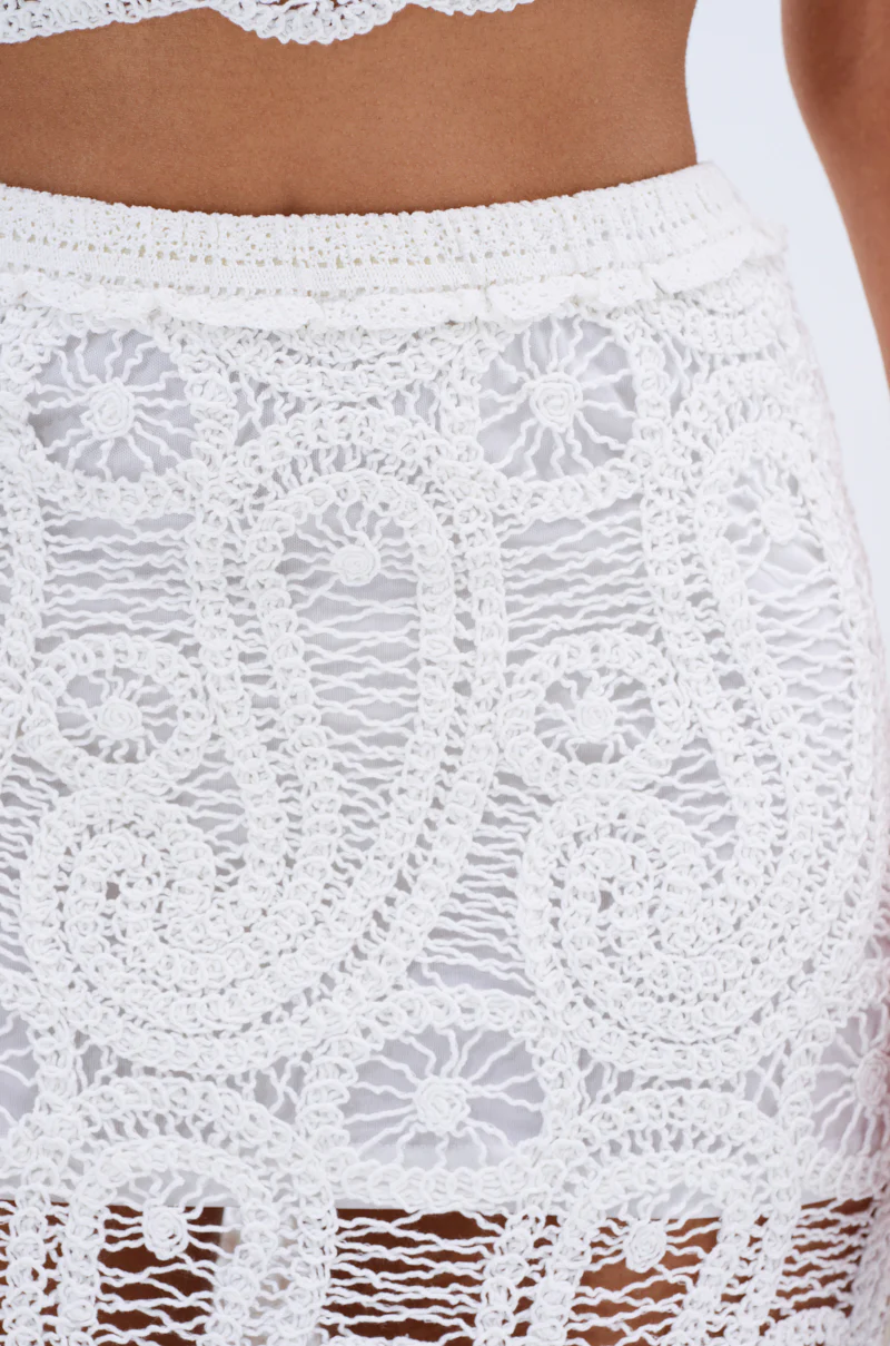 ASYMMETRICAL CROCHET PAISLEY MIDI SKIRT - Image 7