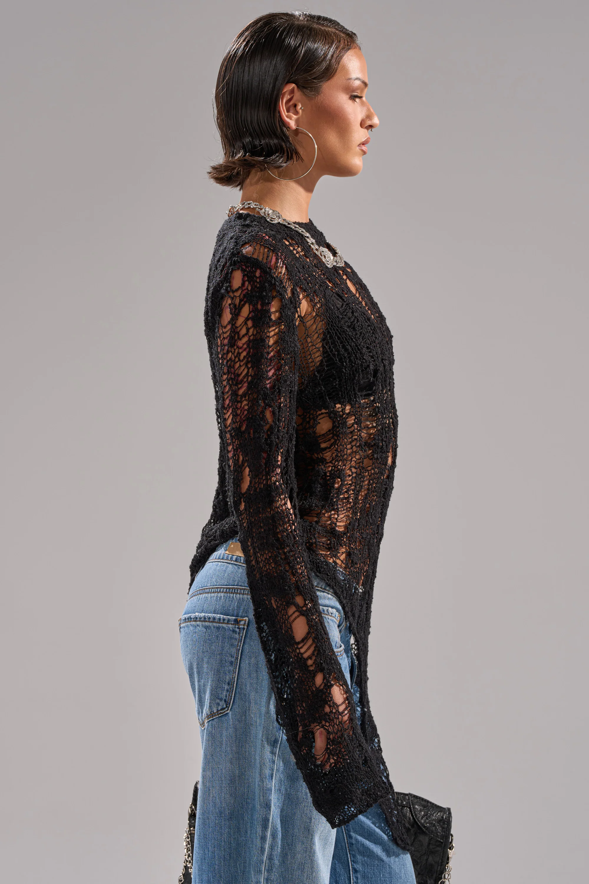 ASYMMETRICAL KNIT SWEATER - Image 4