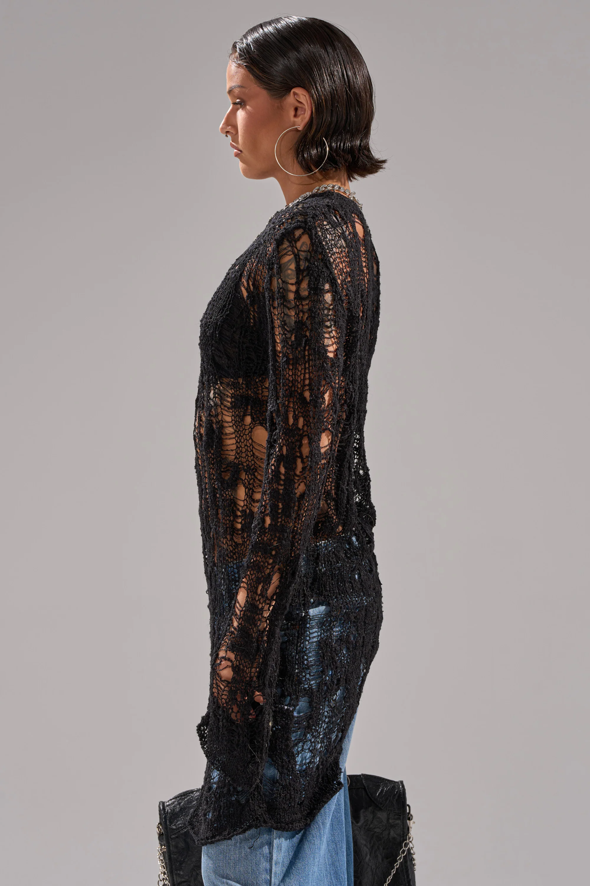 ASYMMETRICAL KNIT SWEATER - Image 5