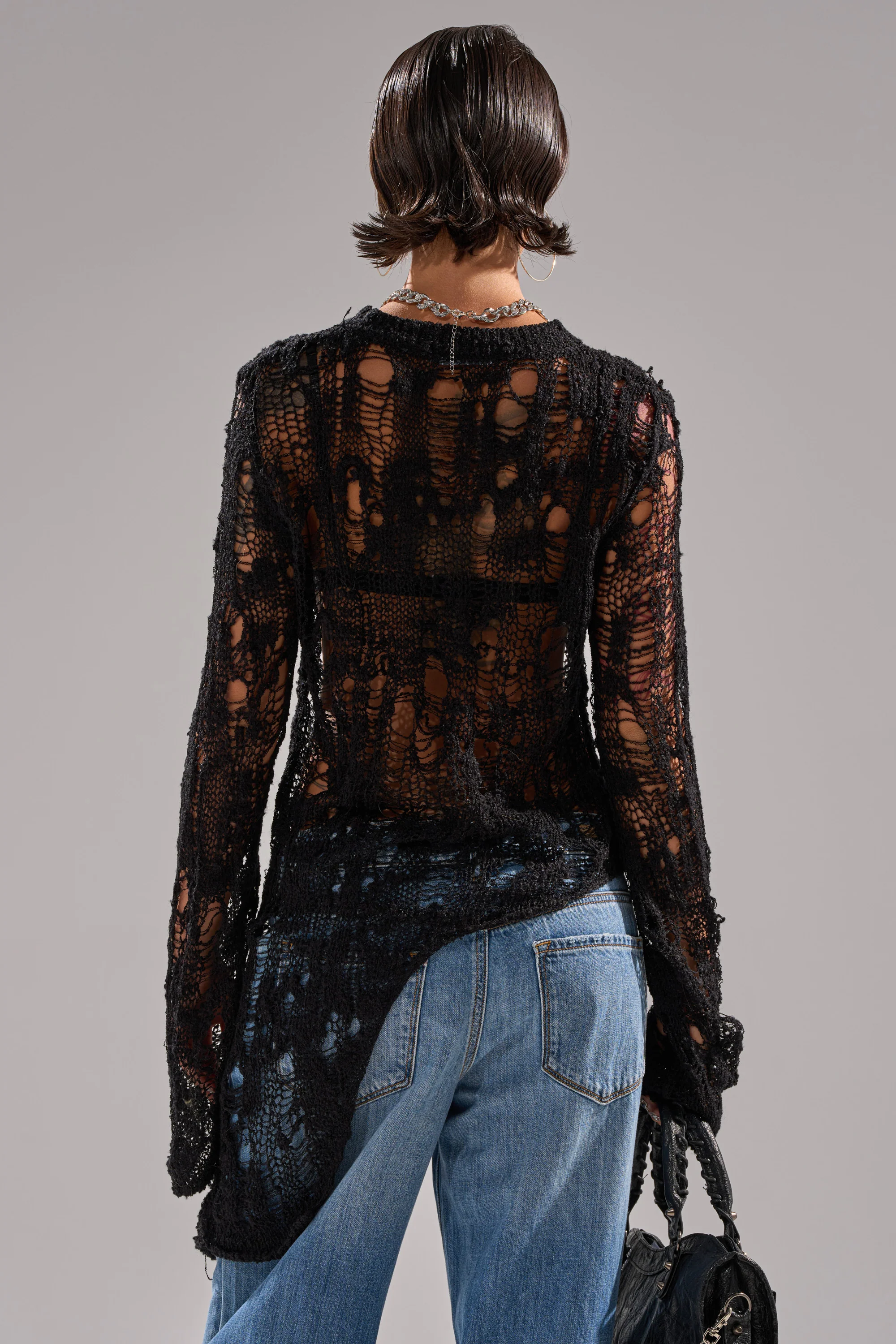 ASYMMETRICAL KNIT SWEATER - Image 6
