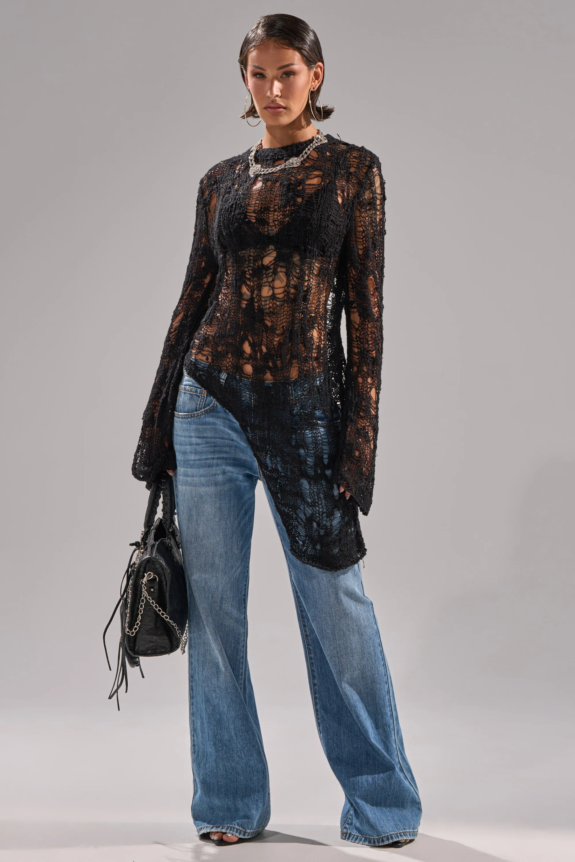 ASYMMETRICAL KNIT SWEATER - Image 7