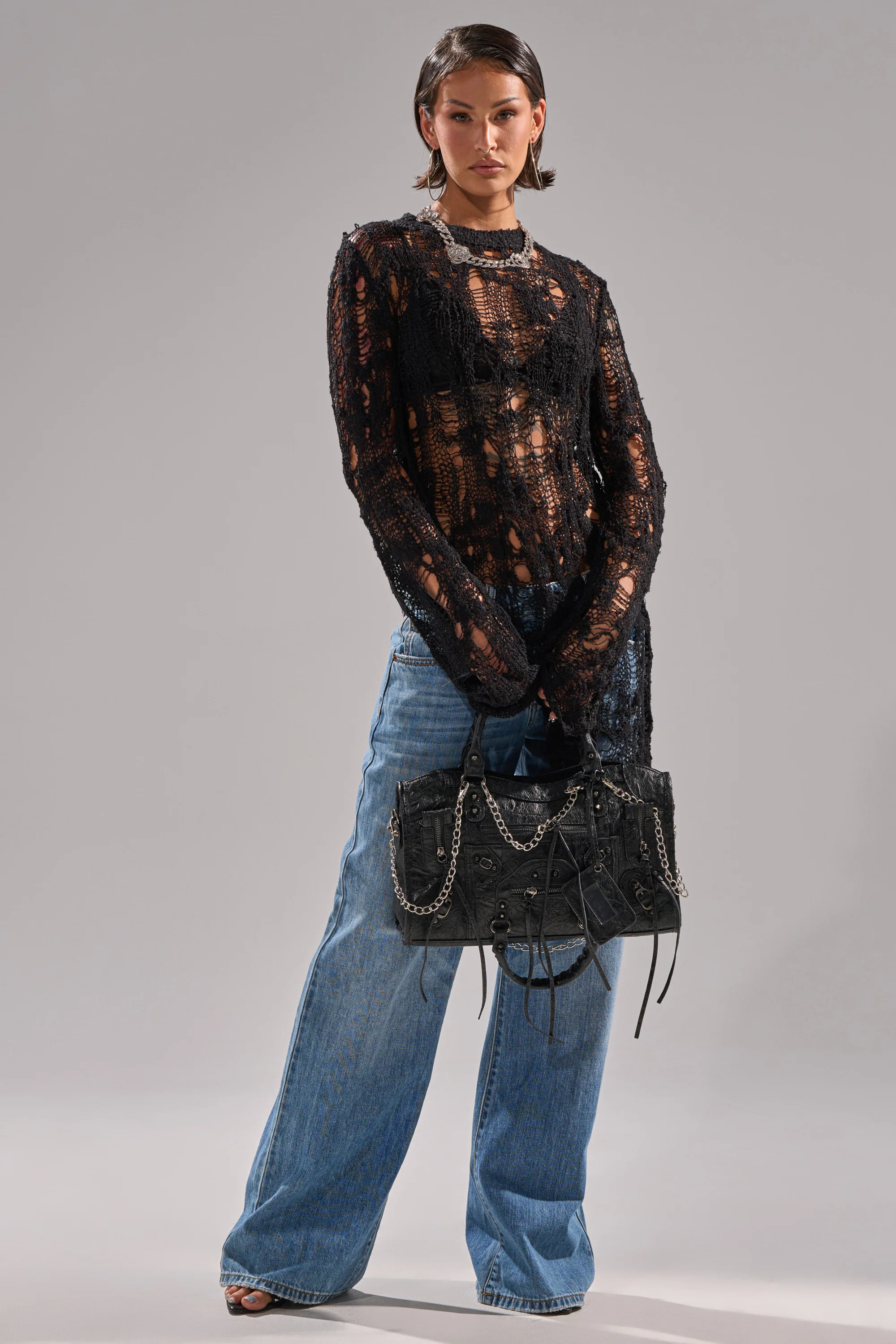 ASYMMETRICAL KNIT SWEATER - Image 8