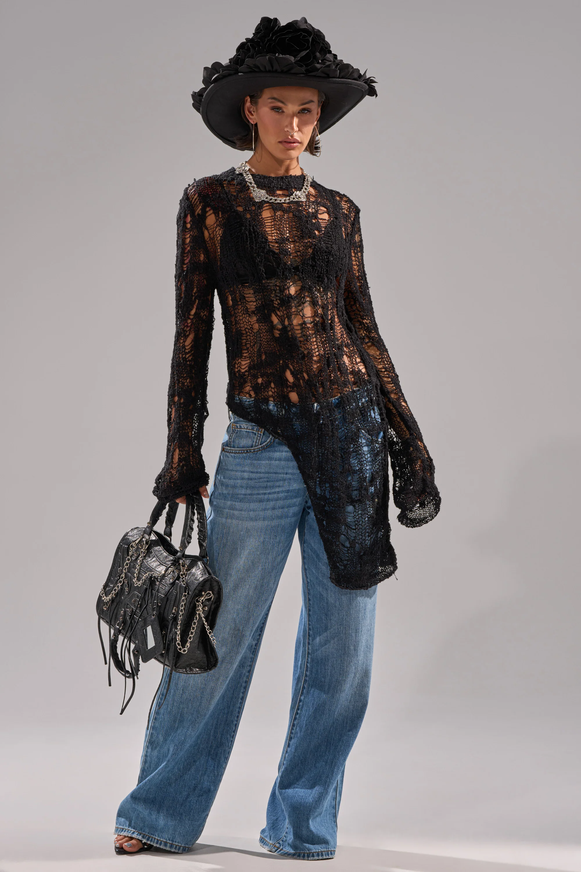 ASYMMETRICAL KNIT SWEATER - Image 9