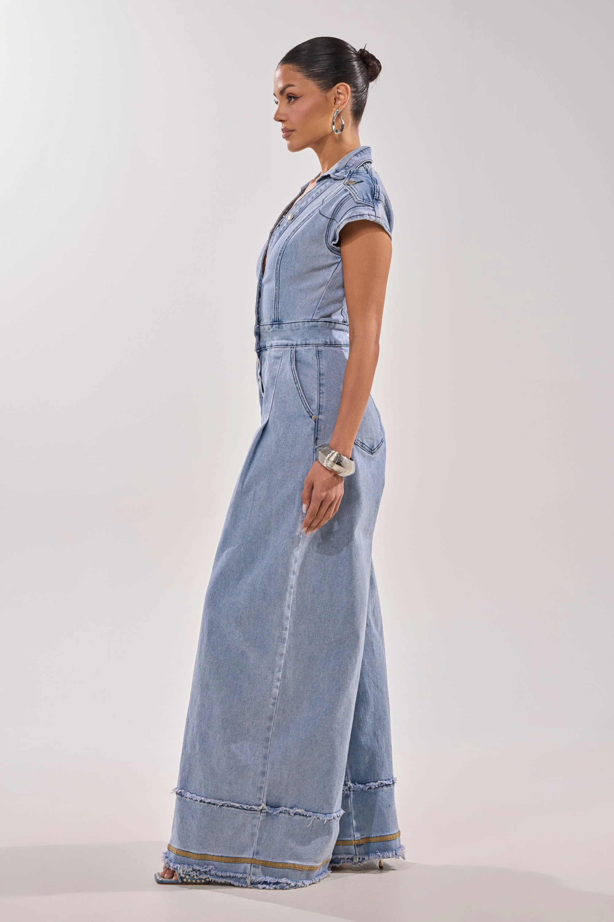 AT LEAST I LOOK CUTE DENIM JUMPSUIT - Image 5