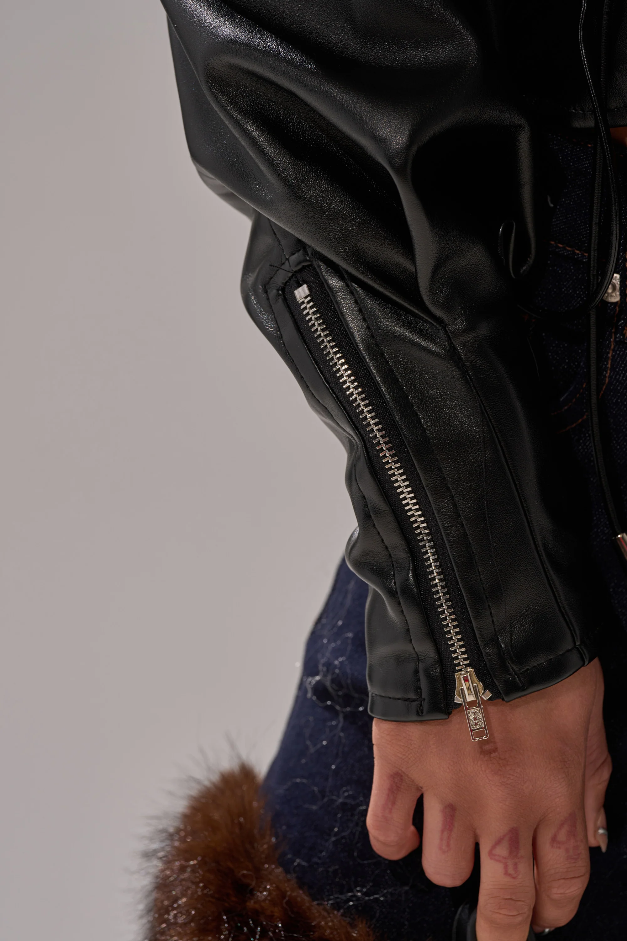 AUDREY FAUX LEATHER BLOUSE - Image 11