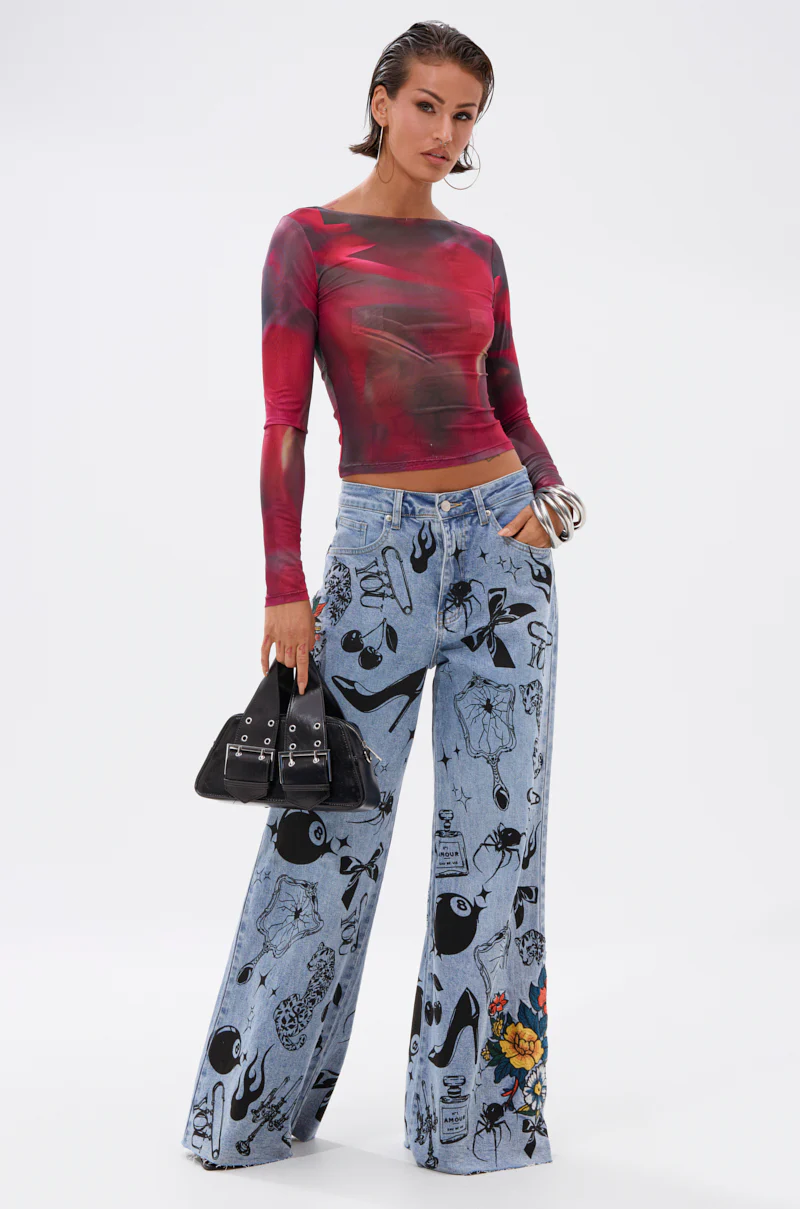 AURA LONG SLEEVE MESH TOP - Image 6