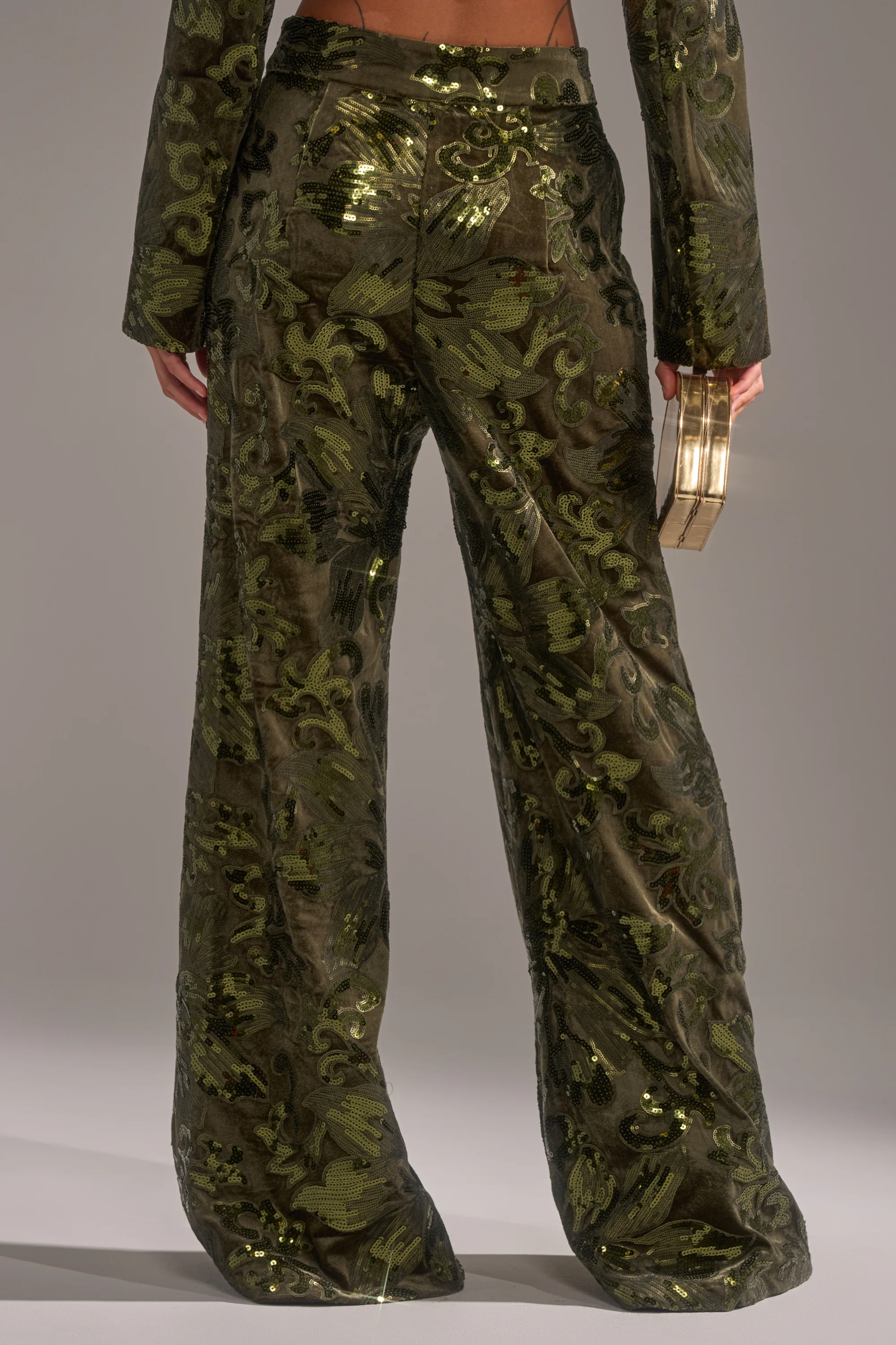 AURORA SEQUIN VELVET TROUSER - Image 5