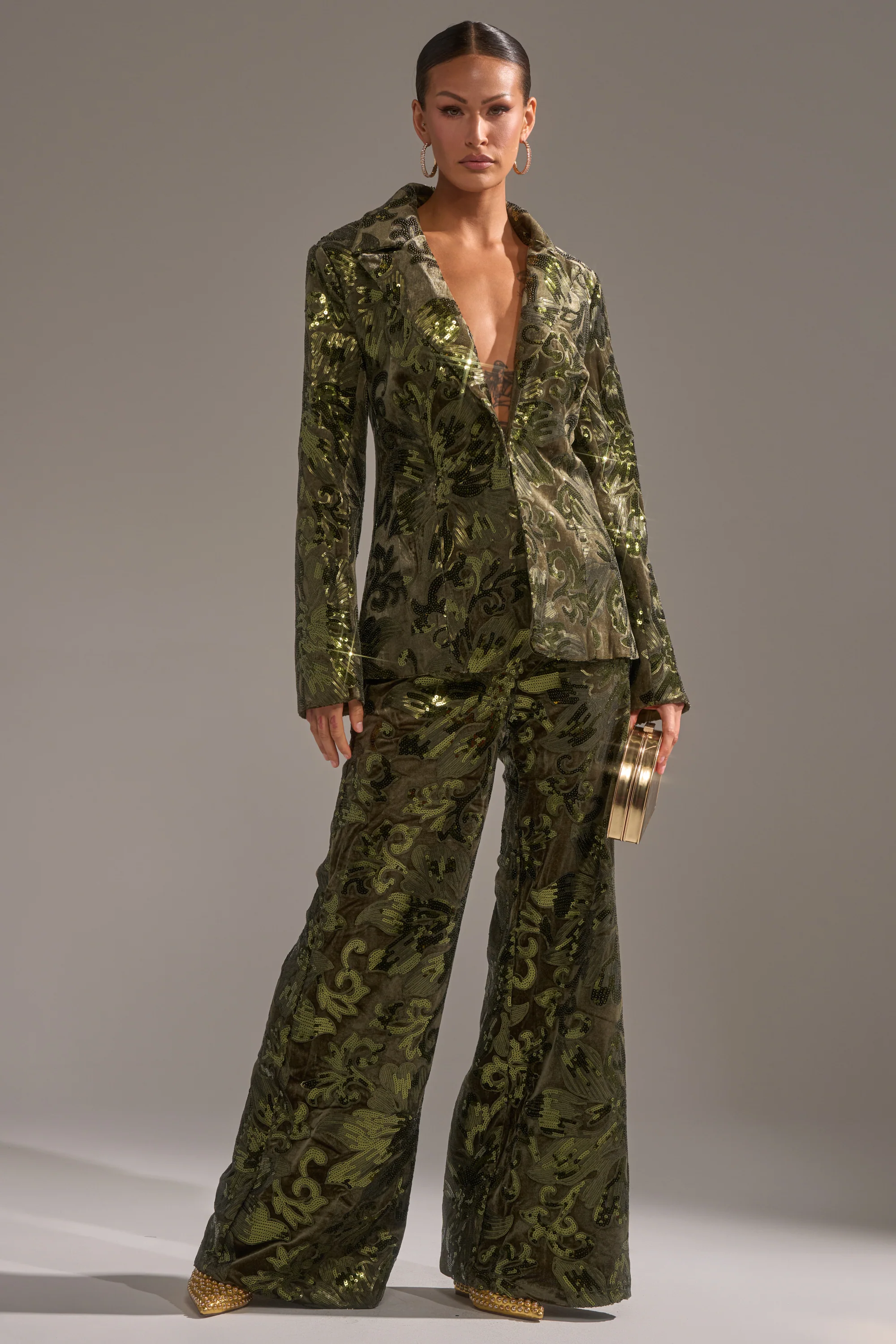 AURORA SEQUIN VELVET TROUSER - Image 7