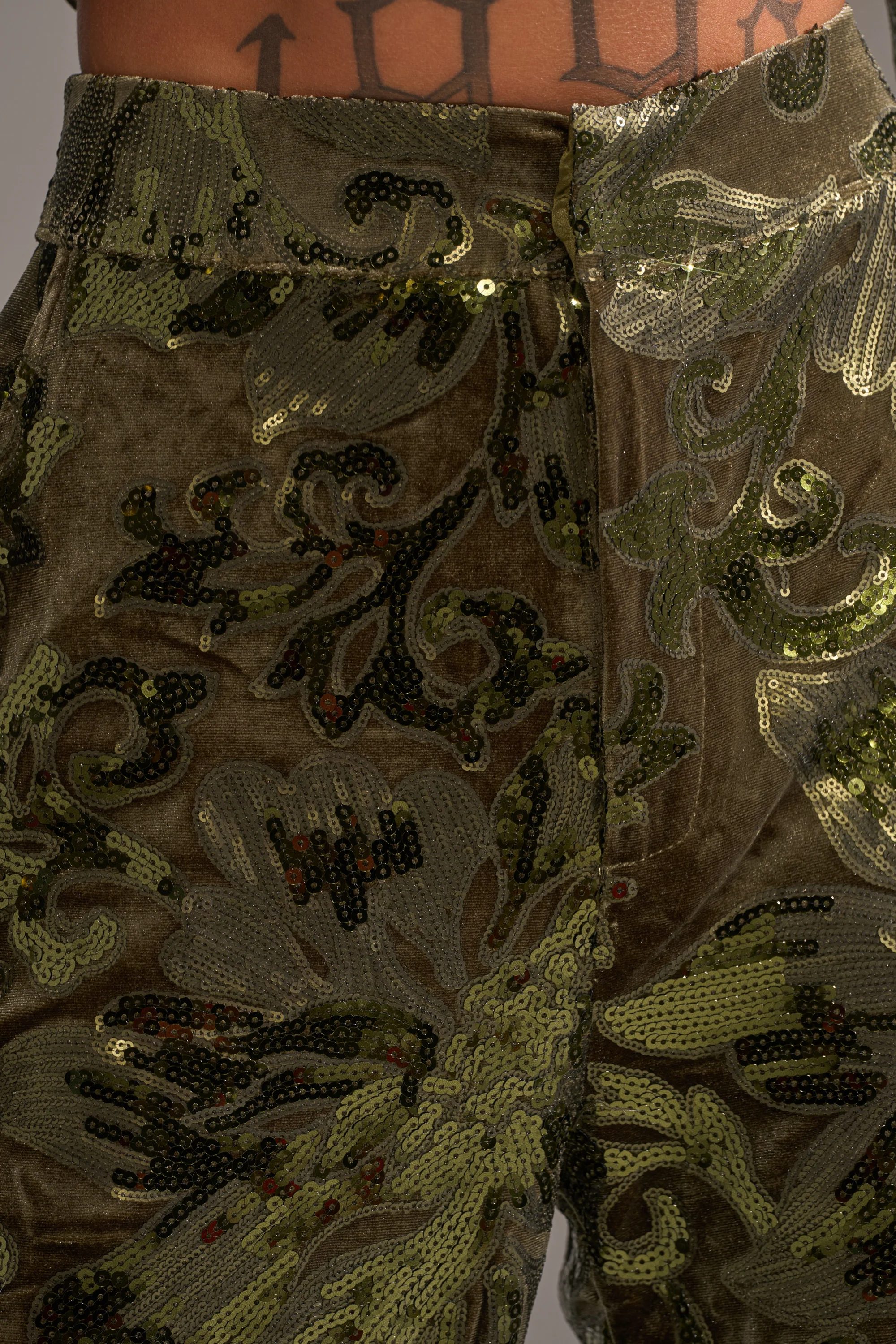 AURORA SEQUIN VELVET TROUSER - Image 8