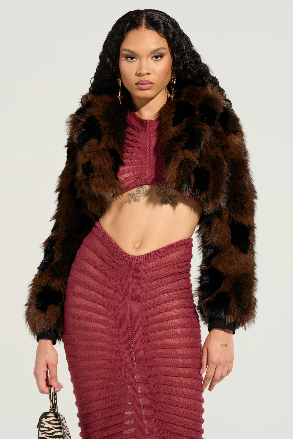 AUSTIN CROPPED FAUX FUR JACKET - Image 2
