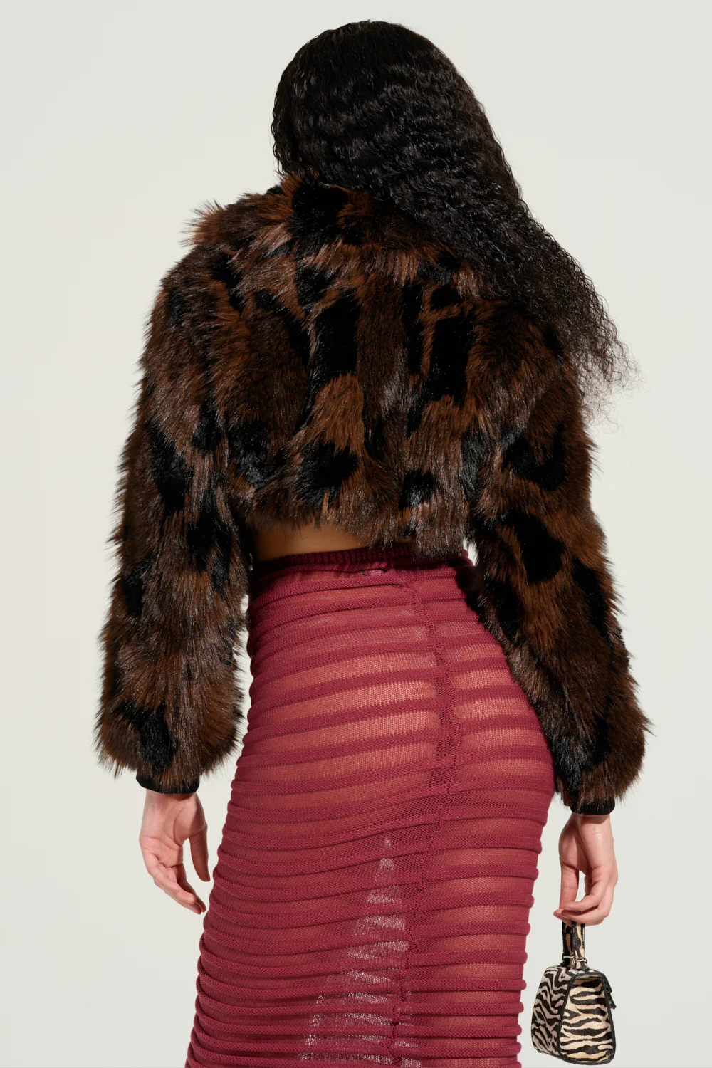 AUSTIN CROPPED FAUX FUR JACKET - Image 4